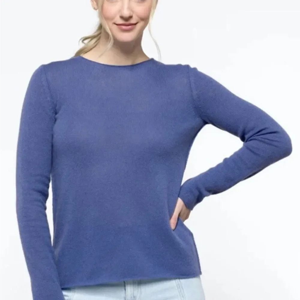 Andre Oliver Classic Blue Crew Neck Sweater